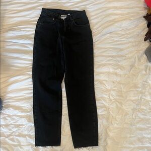 RAGGED Black High-Rise Straight Leg Jeans